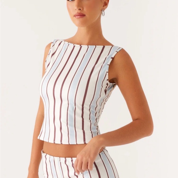 Peppermayo suns our tank and shorts Striped Sleeveless Top and Shorts Set - Picture 4 of 5